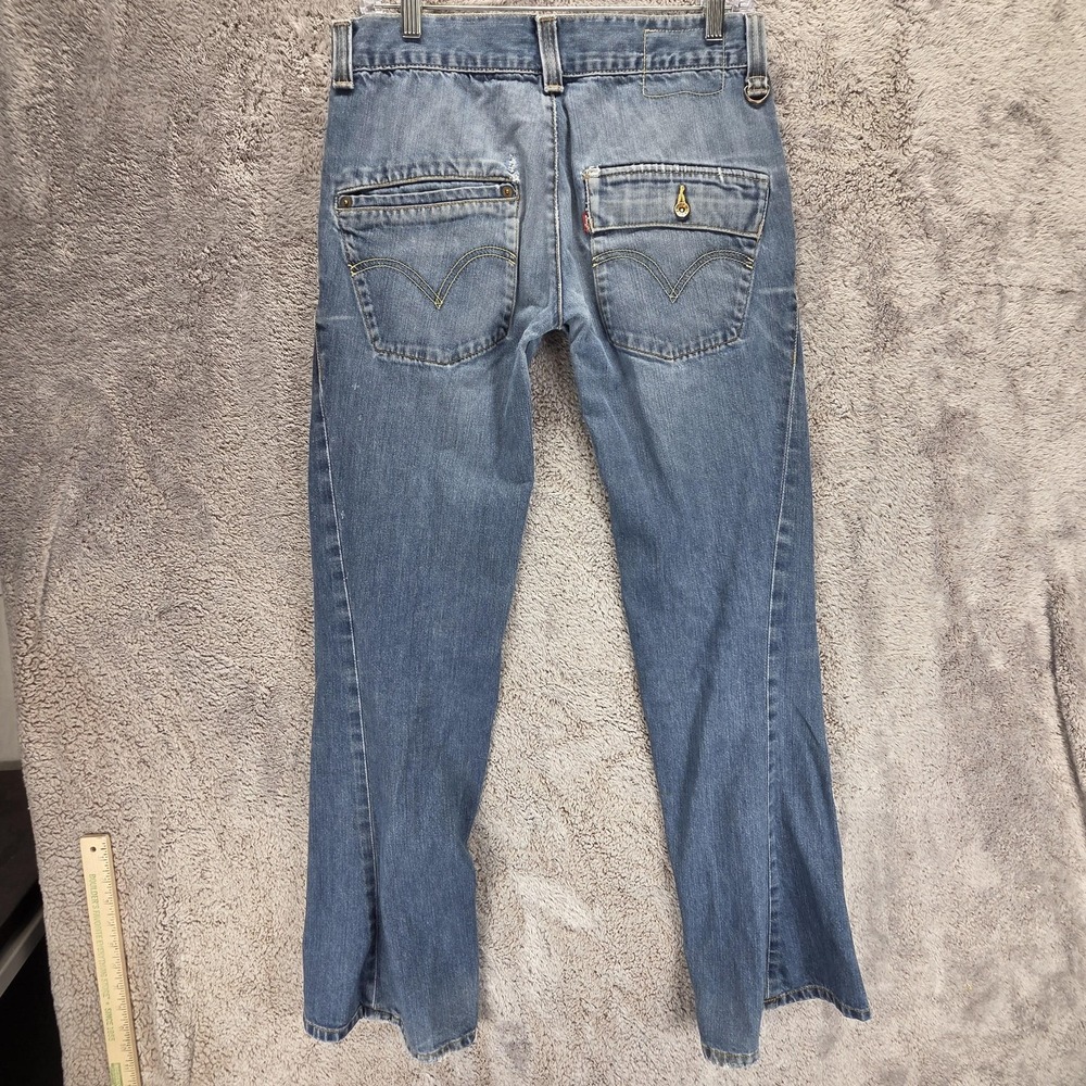 Vintage Levis Engineered Jeans Mens Blue Twisted Flap Pocket Zip Fly Fits 30x30